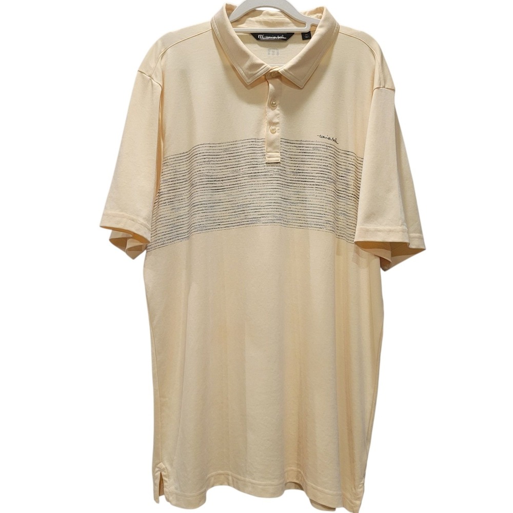 Travis Mathew Mens XXL Golf Polo Short‎ Sleeve Graphic Pima Cotton Blend C267
